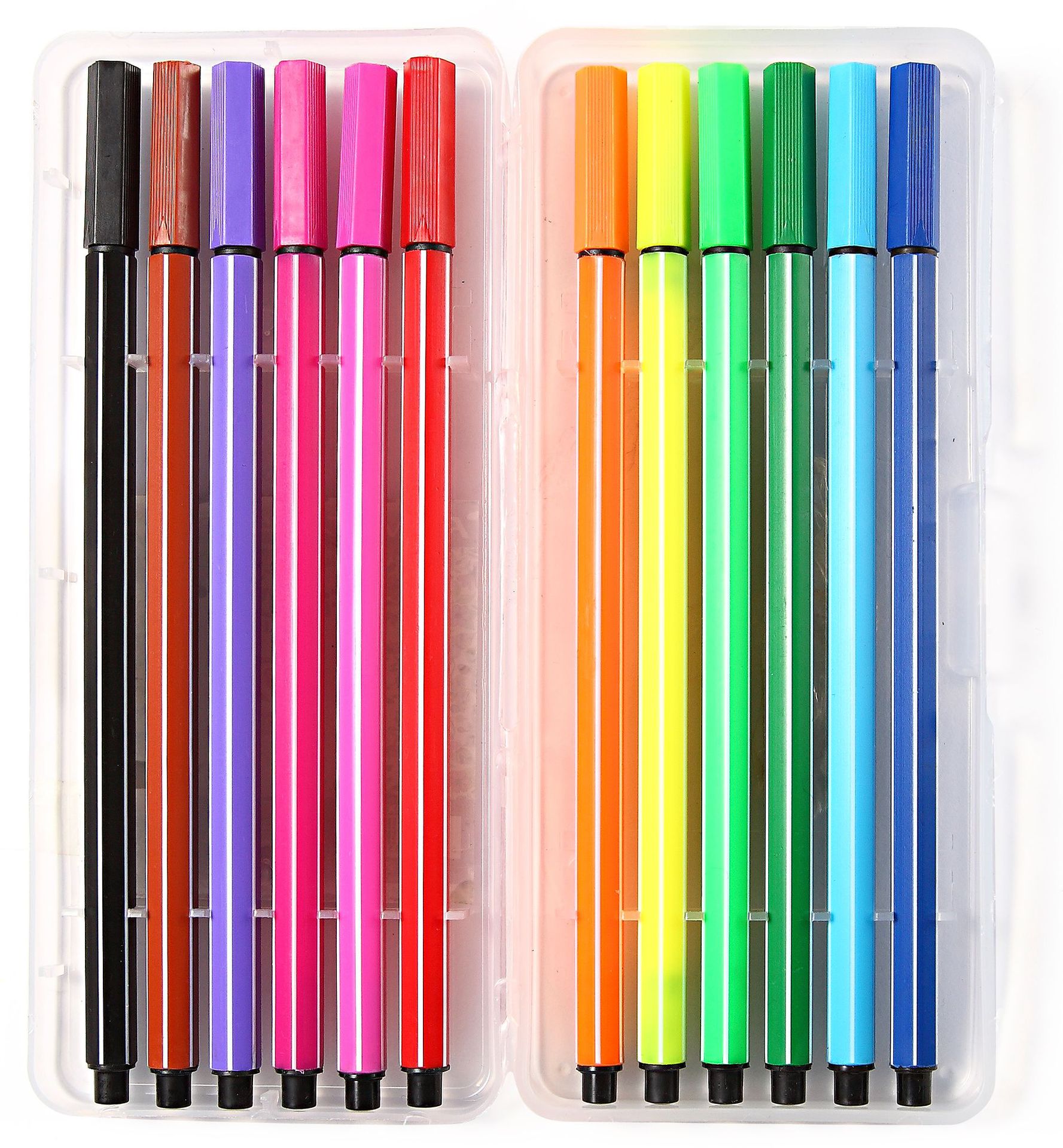 创意12色水彩笔可水洗桶装画笔儿童绘画涂鸦笔 学生学