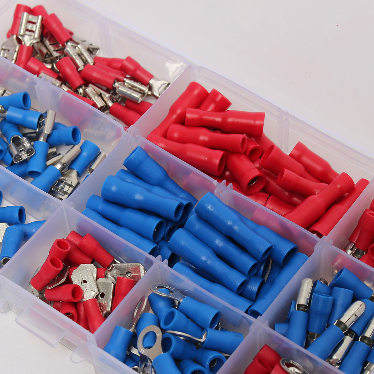 200个盒装组合绝缘端子子弹头插片圈状半绝缘压接端