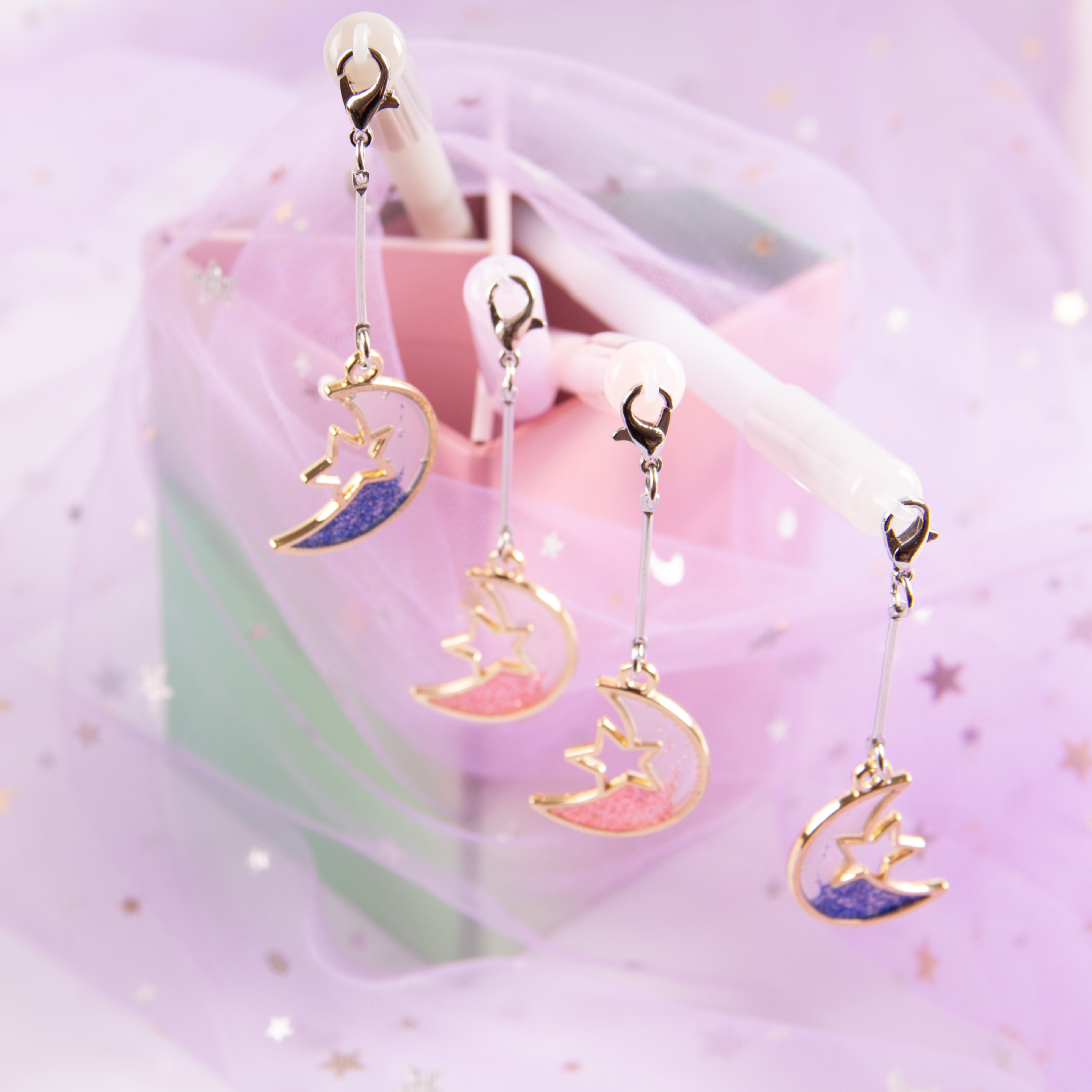 网红爆款流沙星辰 可擦中性笔 梦幻星空摩易热可擦环保学生文具