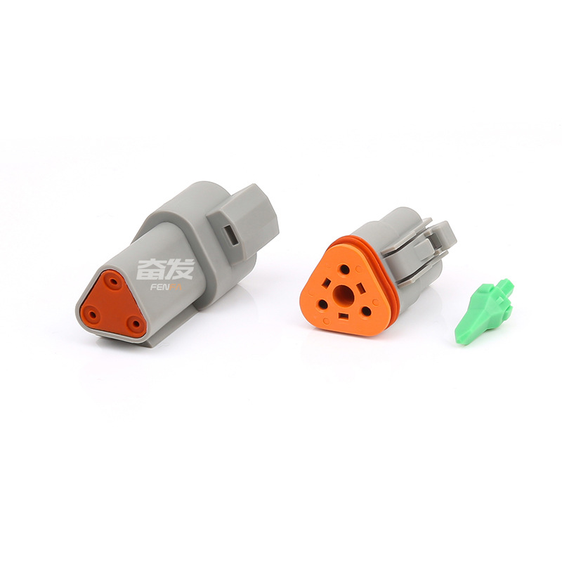 德驰型dt04-3p-e008公端子汽车接插件防水连接器线束插头