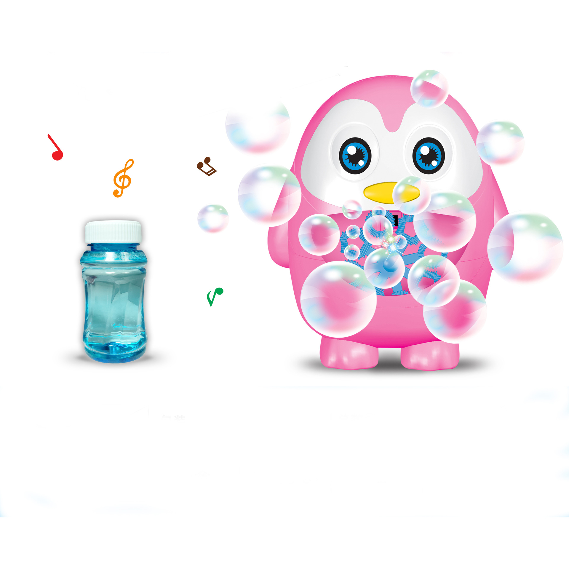 抖音同款 泡泡机表情包音乐全自动吹泡泡机儿童夏天户外玩具 现货