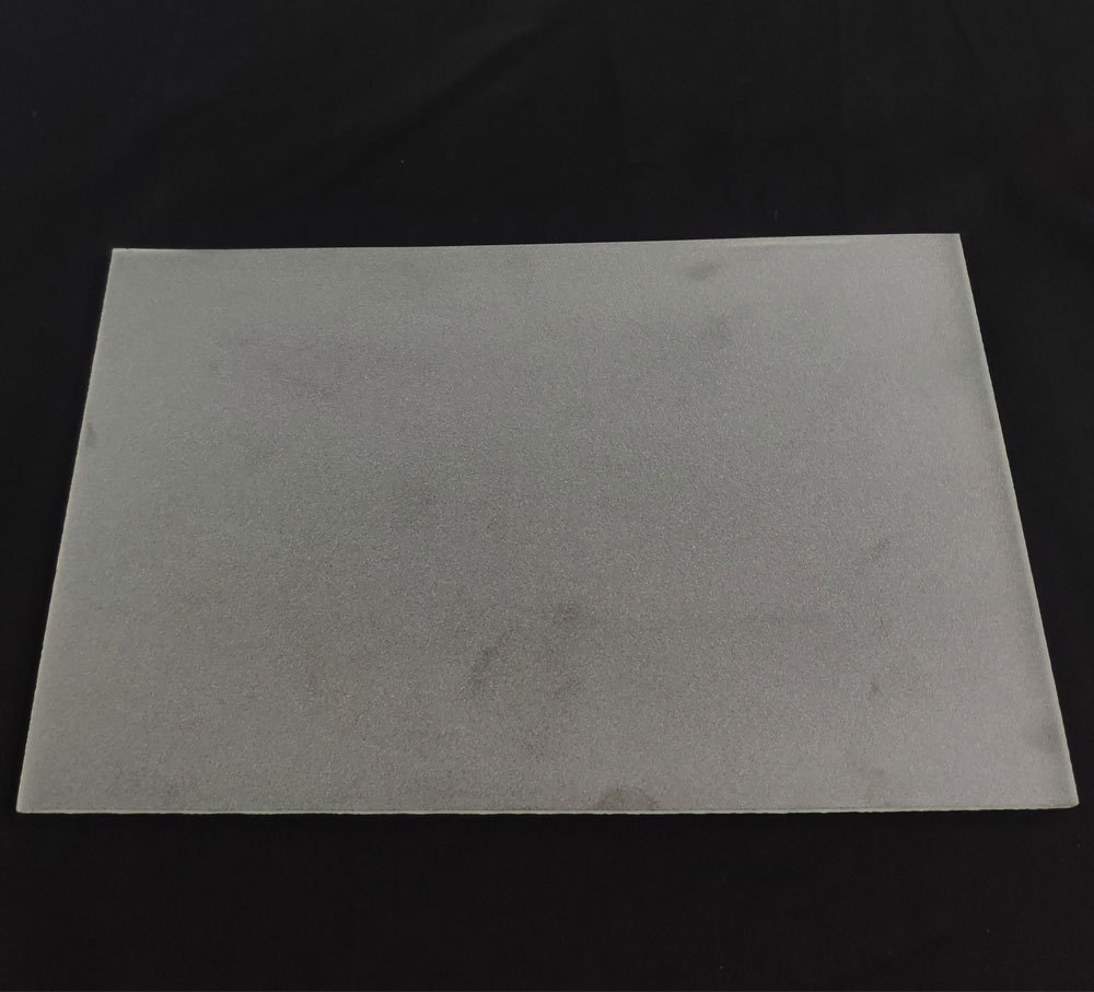 供应单面喷砂钢化玻璃磨砂玻璃212mm钢化玻璃可定制加工