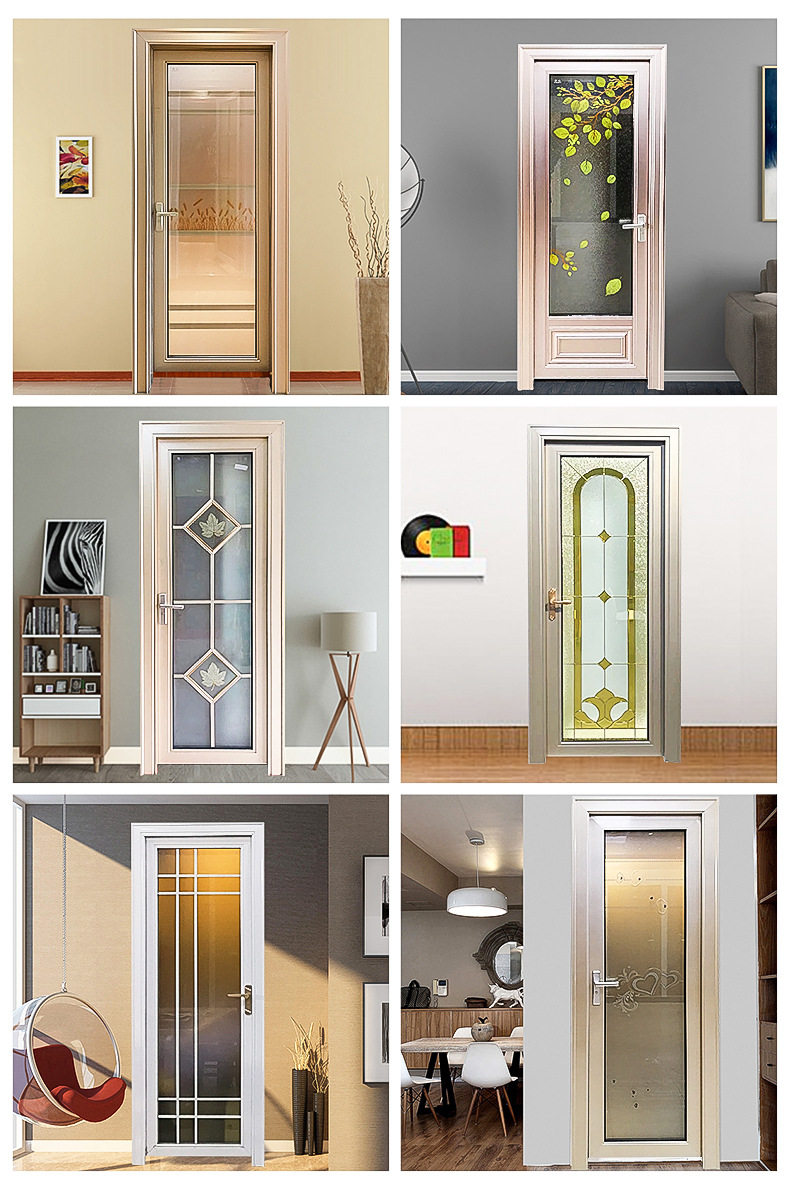 厂家供应铝合金门卫生间门钢化玻璃门厕所门浴室门洗手间门卫浴门