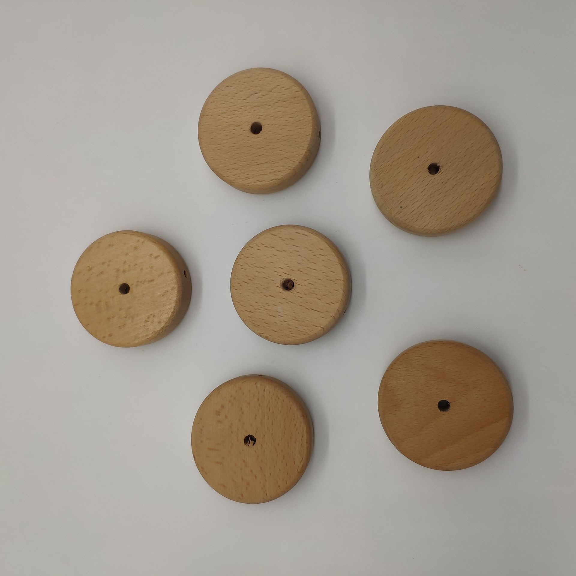 厂家直销 原木色木圈 窗帘包包木扣配件现货批发窗帘挂绳配件