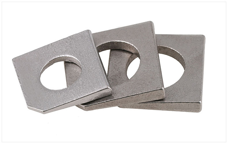 304不锈钢方斜垫片糟钢用工字钢平垫垫圈缺角垫片m6-16(gb853)