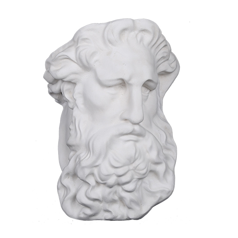 厂家直销美术石膏头像摩西挂面像素描石膏想半面像美术室配套静物