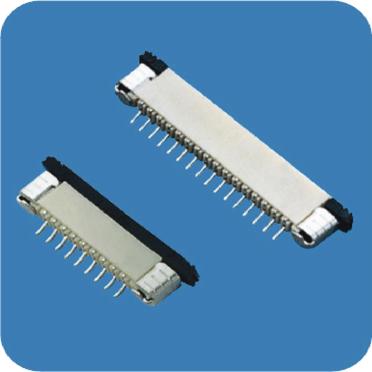 浙江津达 fpc1.0mm间距卧贴式上接连接器1.0f-wts-np