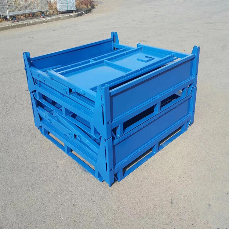 可折叠可堆垛金属料箱汽配零件用周转箱 铁箱