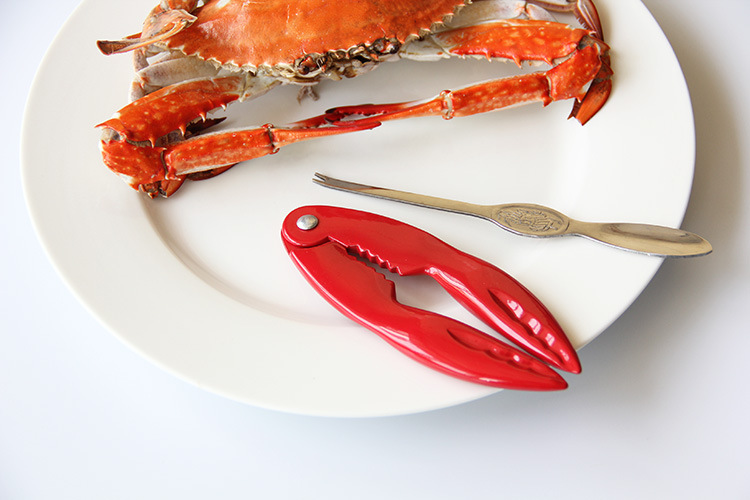 蟹虾钳套装蟹钳不锈钢蟹叉蟹二件 核桃夹坚果夹吃