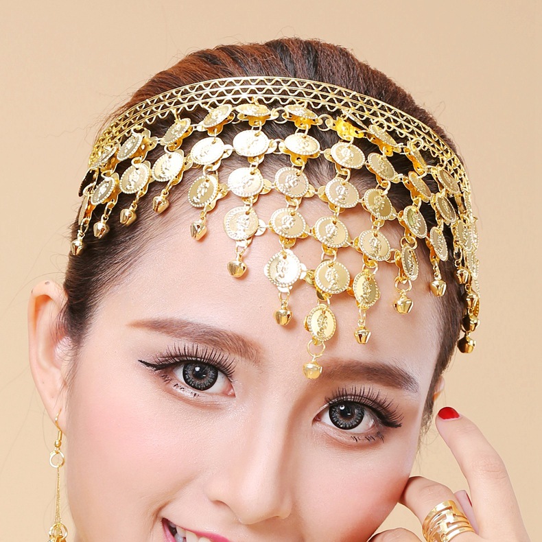 批发肚皮舞蹈服装发卡发夹印度舞蹈表演出配饰品头箍首饰头饰发箍