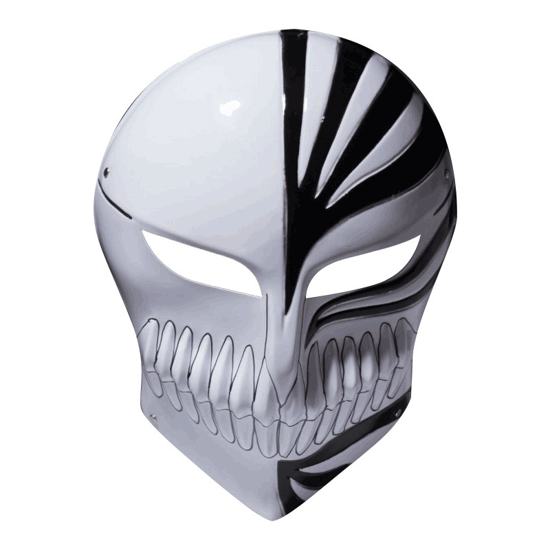 动漫卡通面具 化装舞会 cosplay 黑崎一护虚化面具 全脸死神面具
