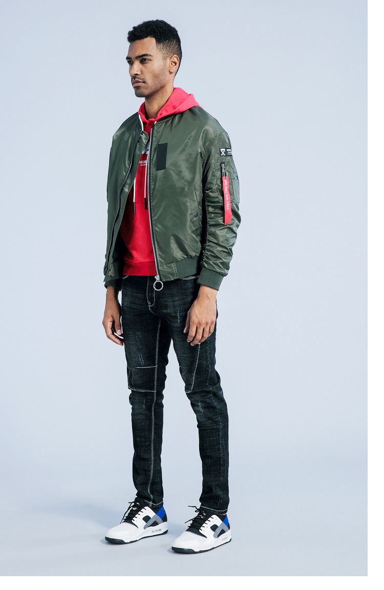 阿尔法·马丁空军ma1飞行员夹克男夹棉棒球服春秋外套加厚新款潮