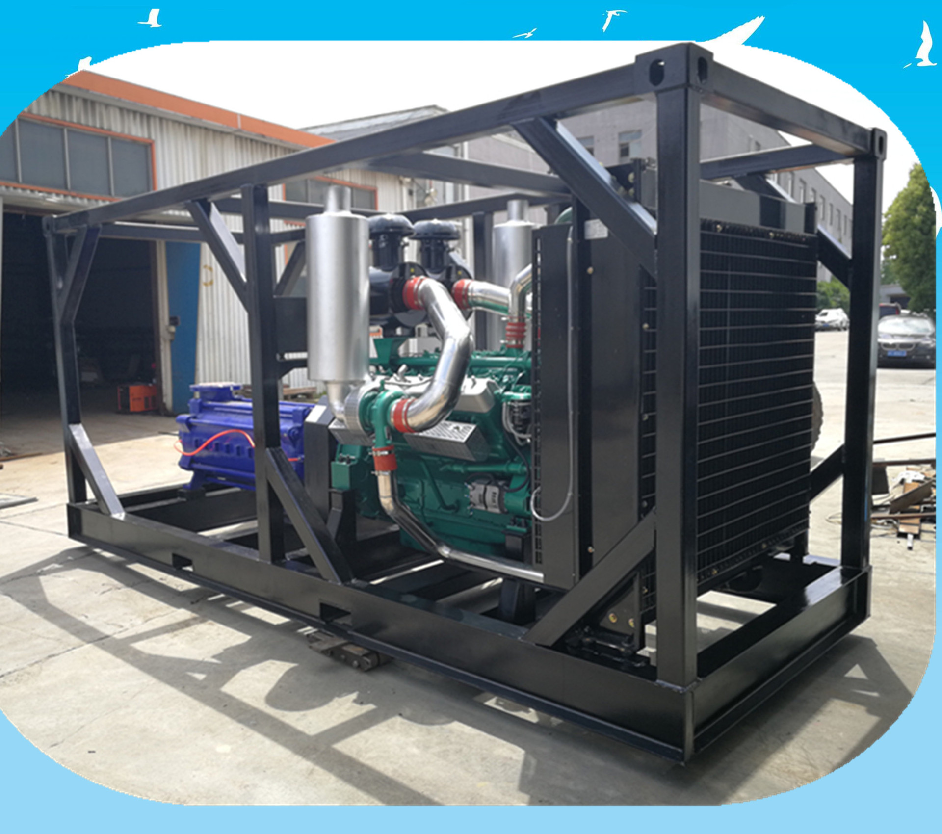 油田用柴油机水泵机组 高扬程柴油多级泵 框架式柴油机水泵