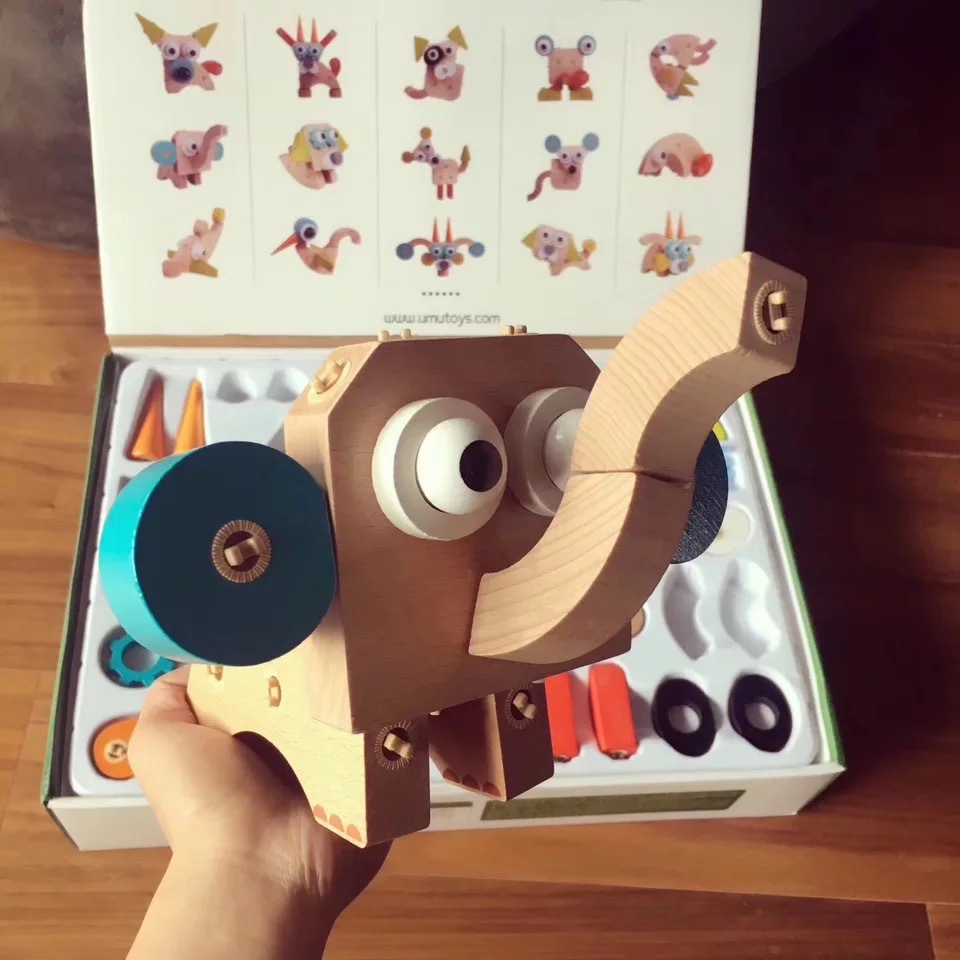 优木经典百变扣扣 儿童益智组合拆装积木玩具 diy拼装积木