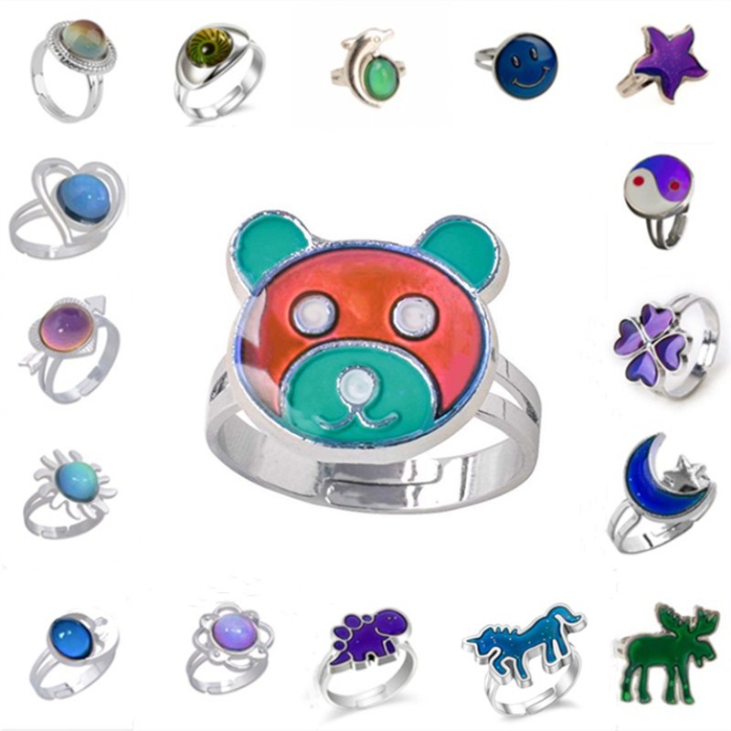 [Color Changing Ring Mixed Batch Supported] Xingyue Temperature Change Ring Student Children Gift Supply