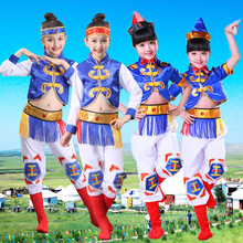 马蹄哒哒儿童蒙族表演服少数民族服蒙古舞蹈服女童筷子舞演出服装