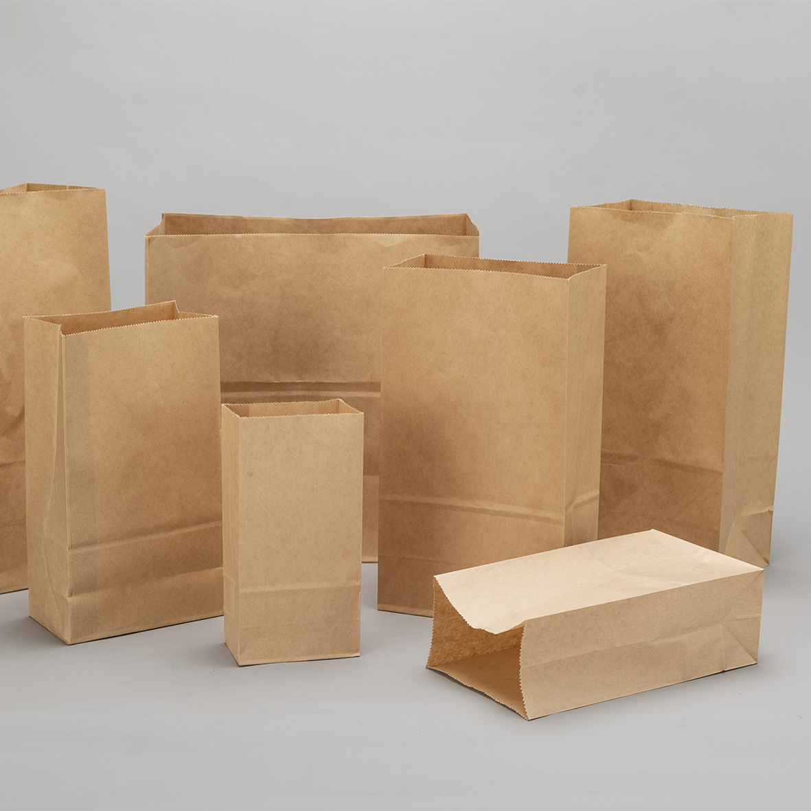 定制牛皮纸早餐包装袋烘焙面包礼品袋方底纸袋防油纸袋打包袋定做