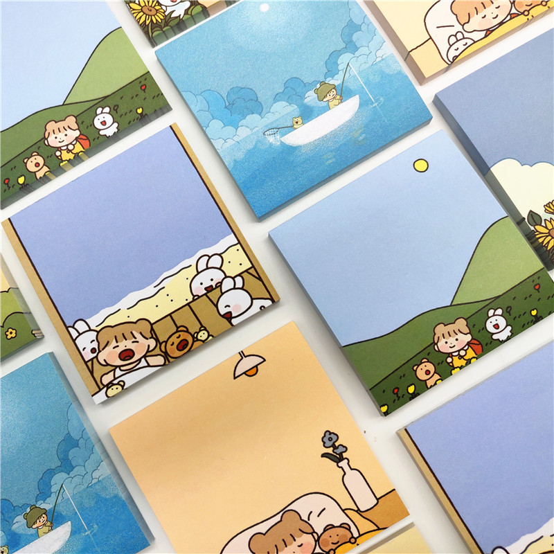 韩国ins风 fommy森林女孩 便签本可撕便携 留言便利贴 备忘录小本