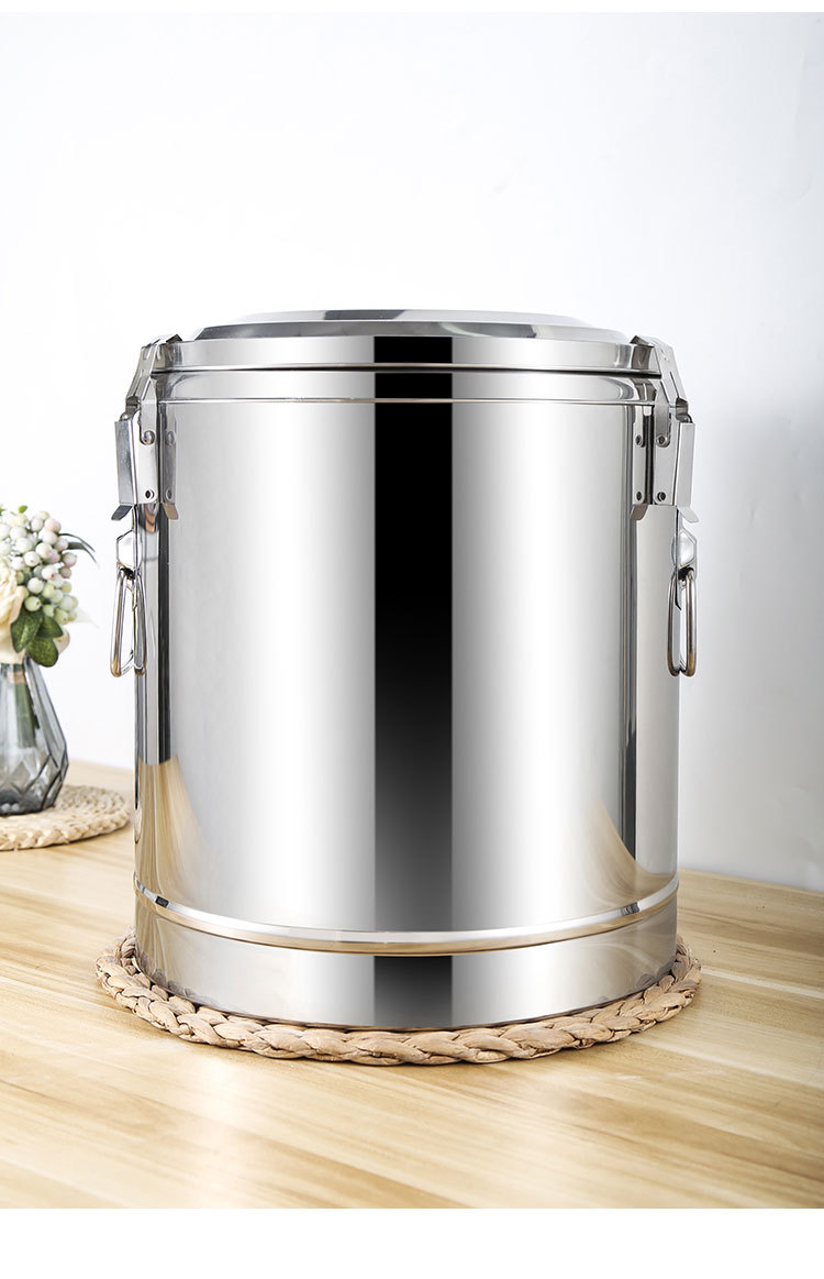 不锈钢保温桶 特厚发泡保温桶 保冷奶茶桶饭桶 豆浆多用桶米高