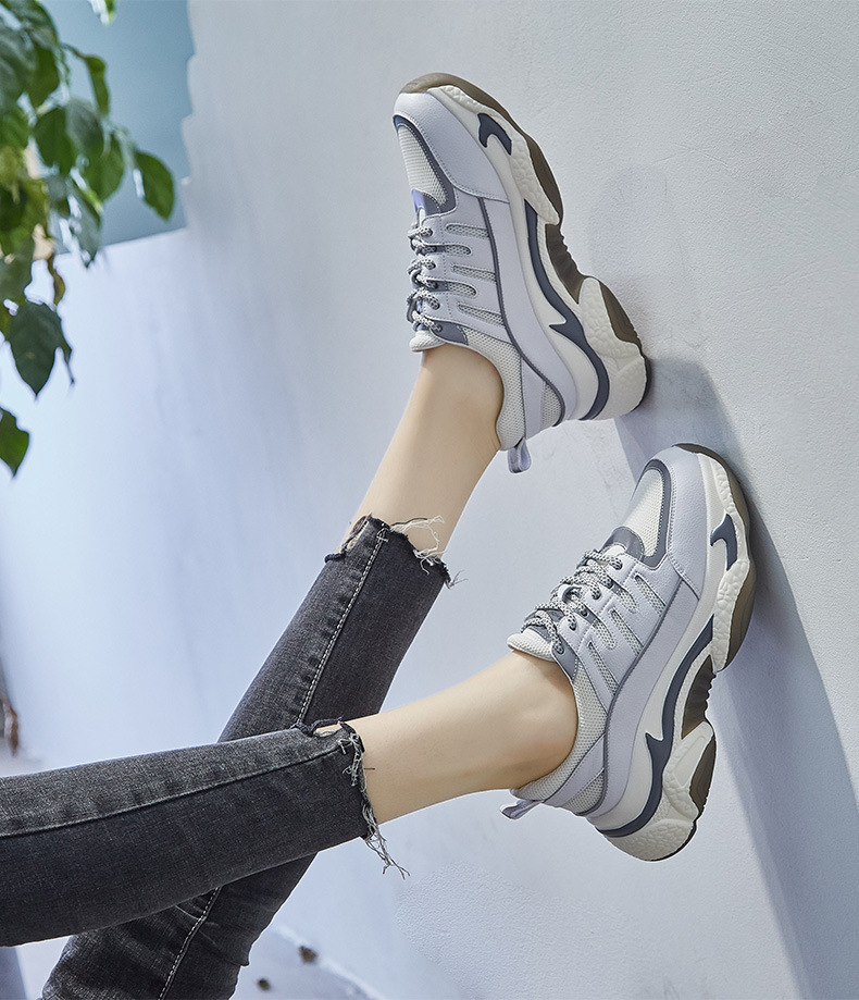 老爹鞋女 ins潮2019秋季新款运动风仙女气质网红百搭厚底休闲鞋女