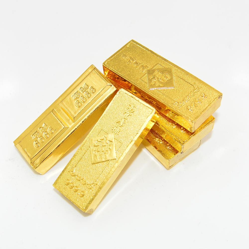 厂家直供 合金金条 金砖 贺岁金条 福禄寿喜财五路财神摆件工艺品