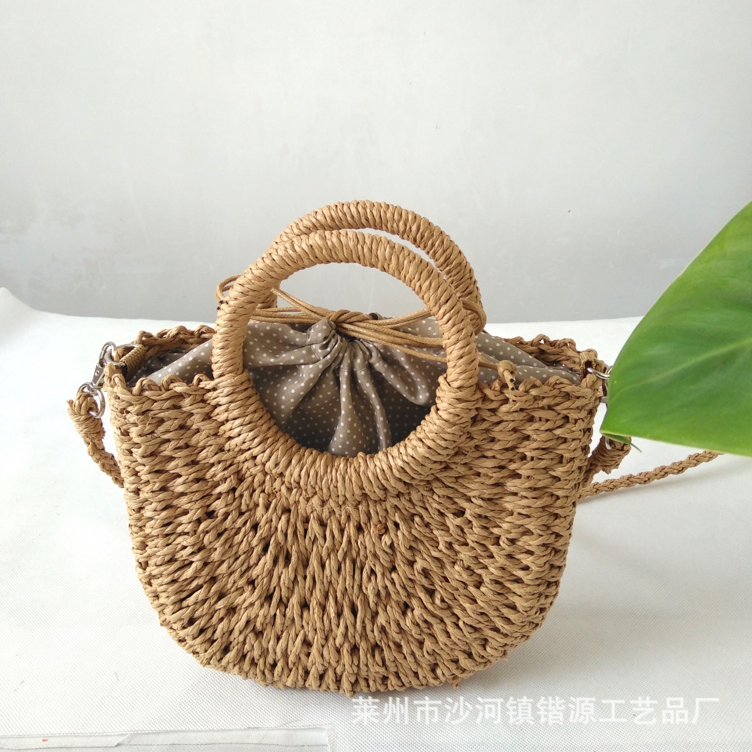 Korean Fashion New Vegetable Basket Hand-Woven Bag Female Niche Shoulder Messenger Bag Rattan Woven Straw Bag Vacation