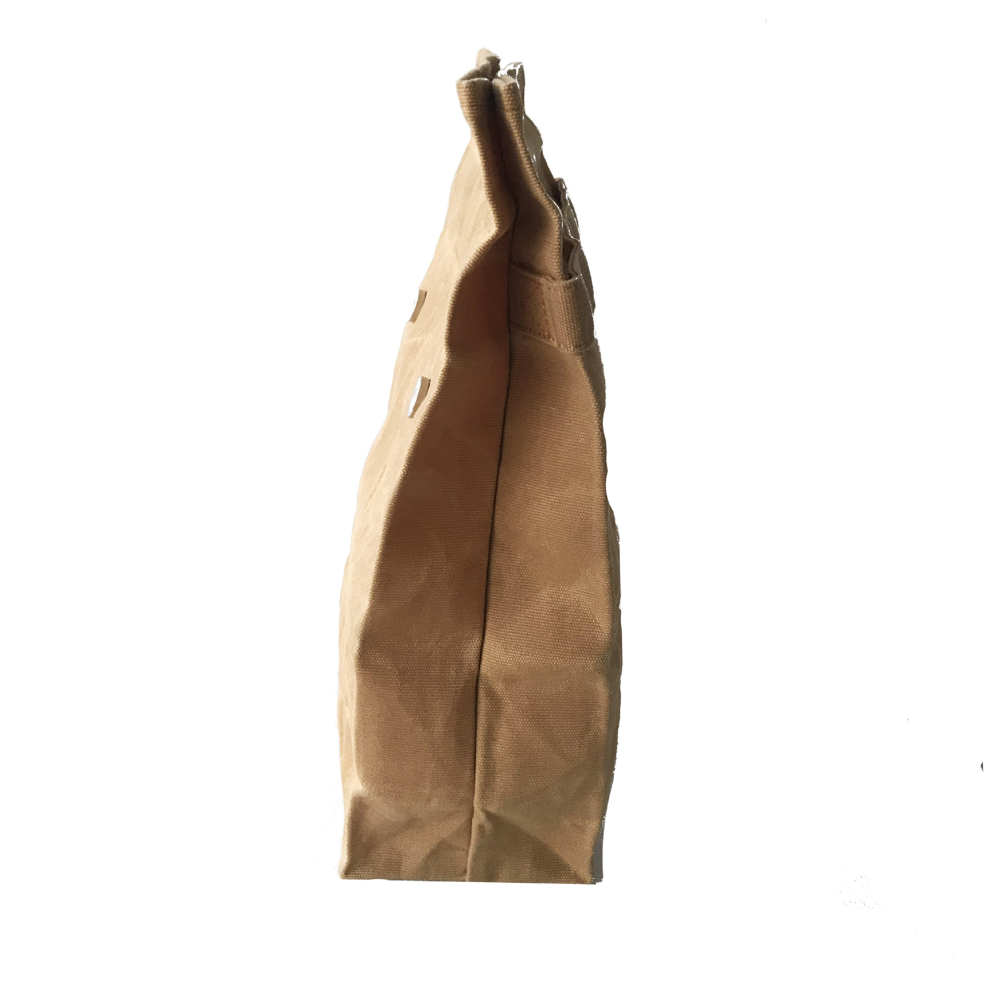 定制油腊布包便当包手提包休闲包油蜡帆布包棕色加手提油蜡帆布袋