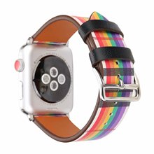 适用apple watch皮革表带 奢华格纹苹果手表表带iwatch方格子腕带