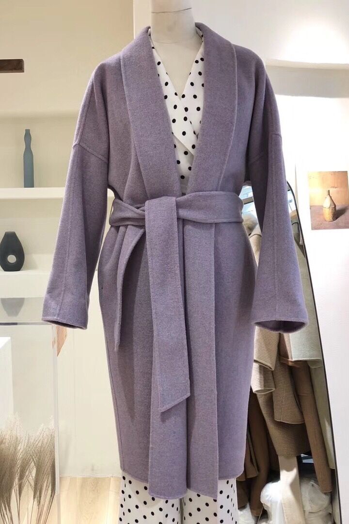 睡袍式毛呢大衣