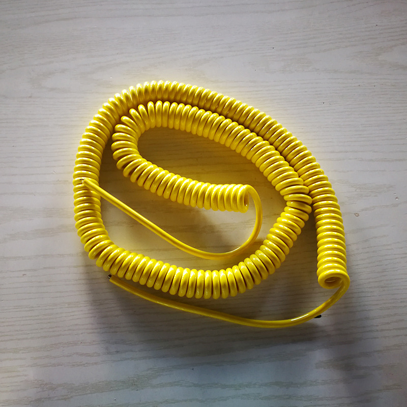 厂家直销电源线pu弹簧线弹弓电线螺旋电线电缆批发 定制