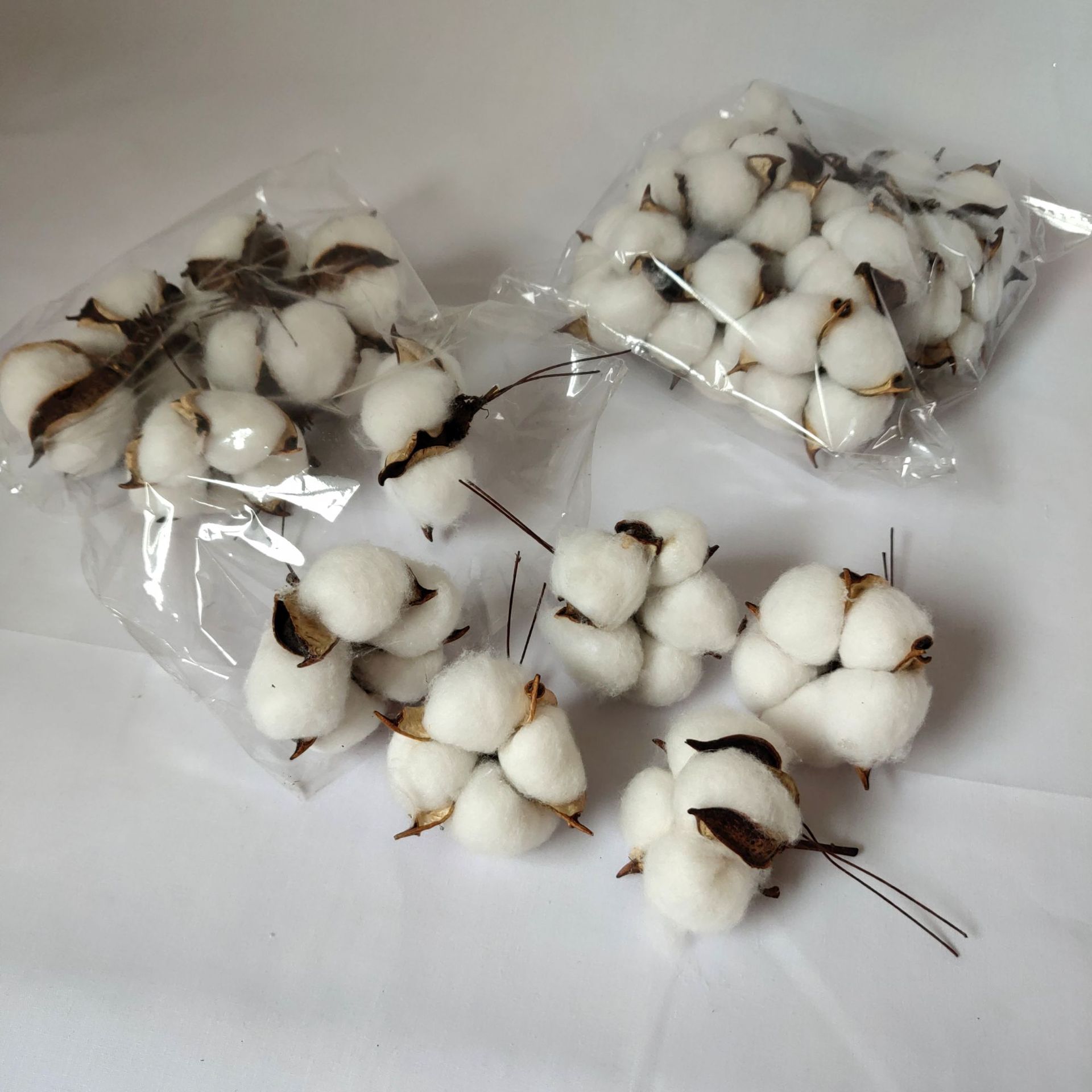 仿真棉花 diy家居装饰品 人造假花干花 摄影拍摄道具节日礼品可定