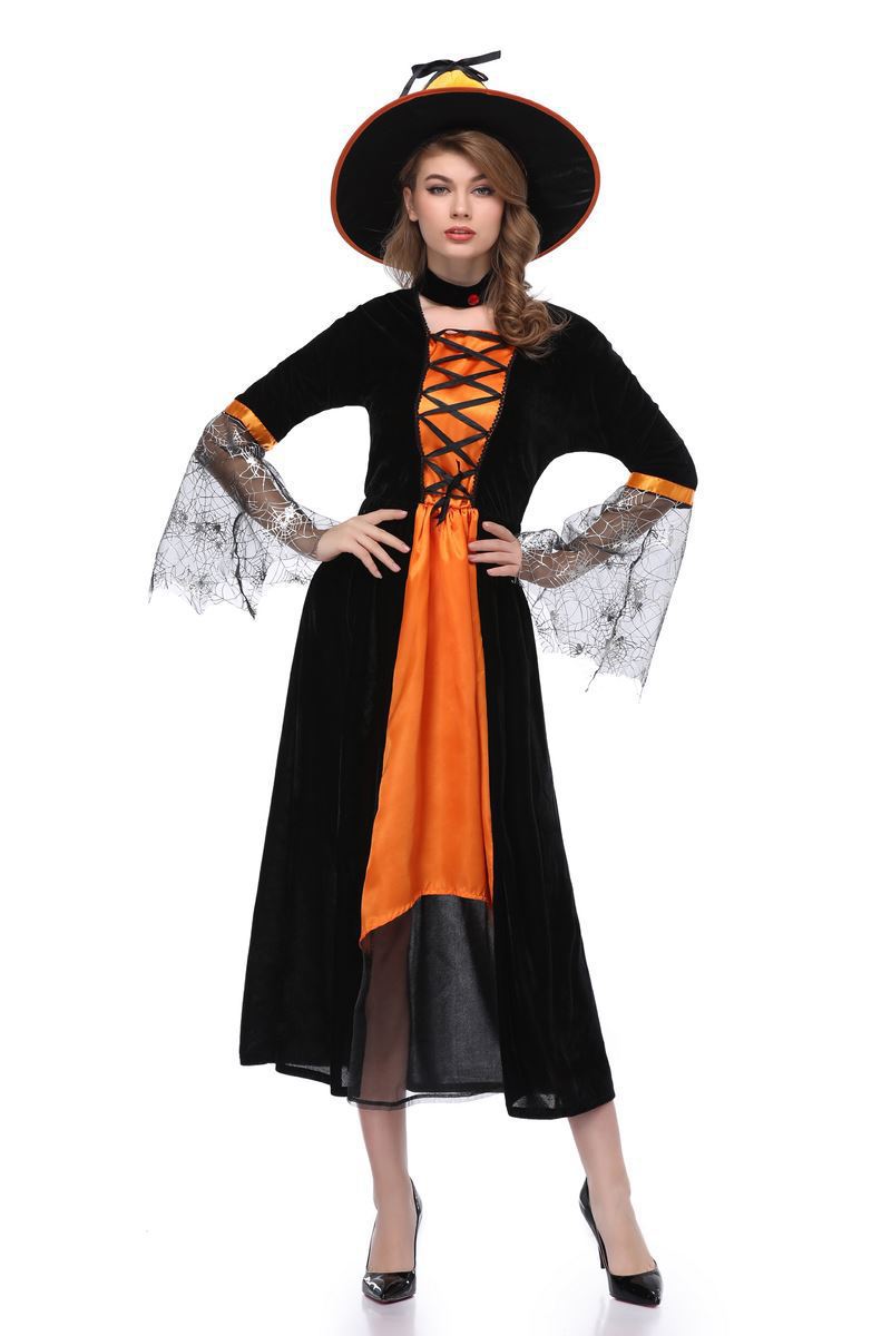 万圣节女巫巫婆制服 化妆舞会witch costume 表演服装