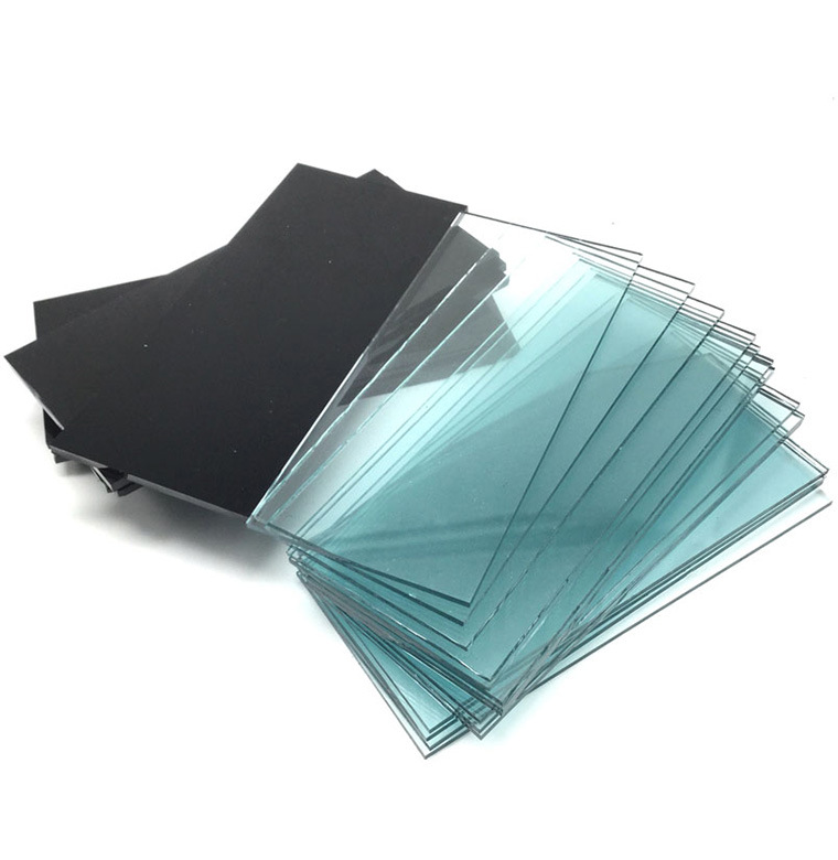 电焊镜片黑白玻璃遮光7#8#9#面罩配件焊工防护滤光焊接保护片