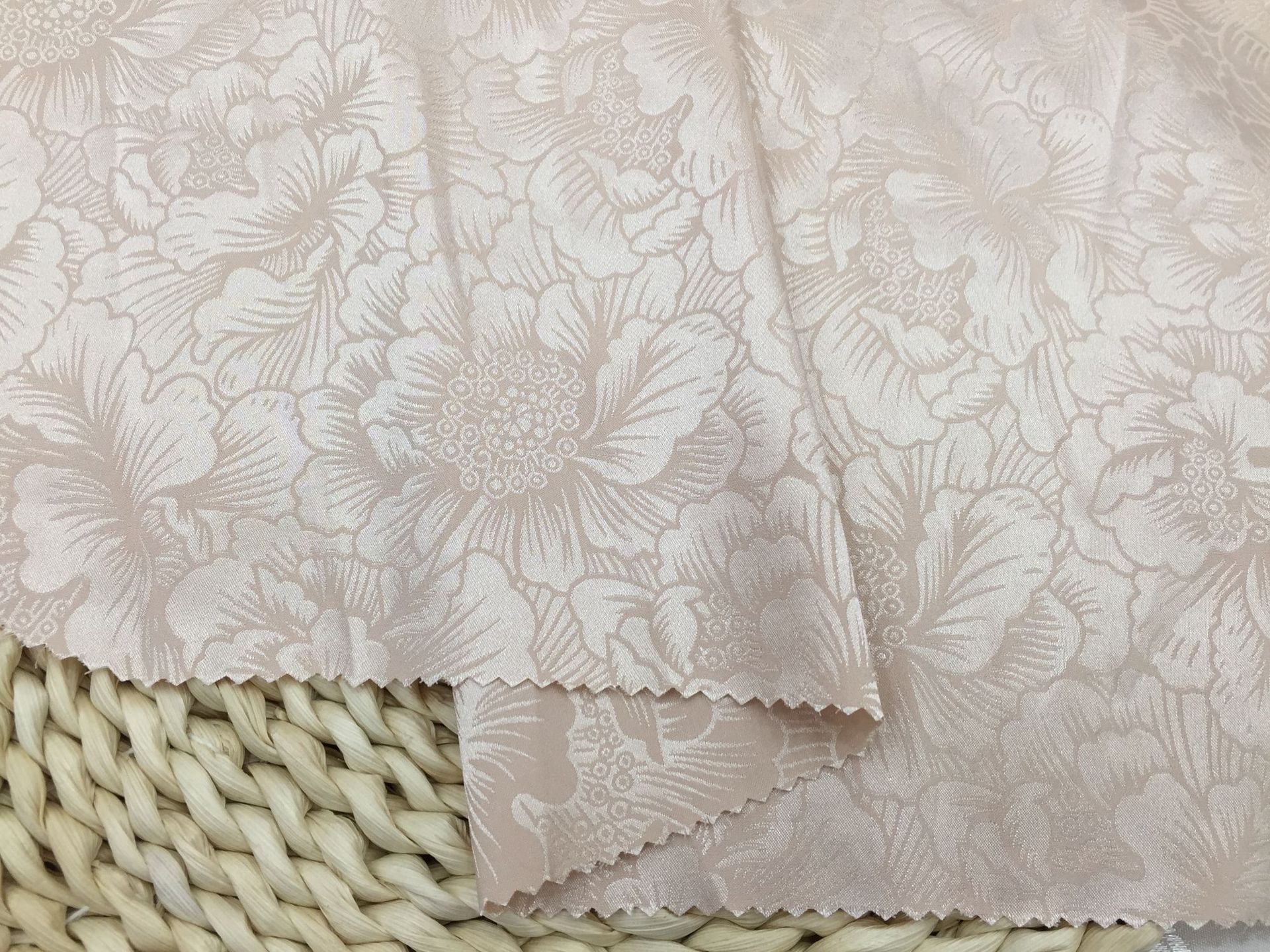 暗纹仿真丝提花布古装汉服女装童装连衣裙吊带家居服面料现货批发