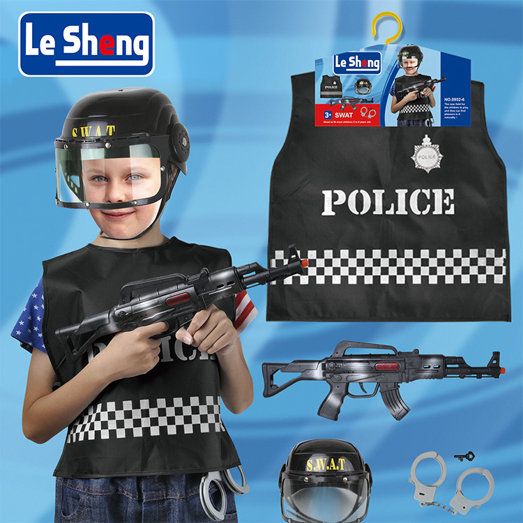 lesheng factory direct sales children police duet police uniform children play house role play clothing suit