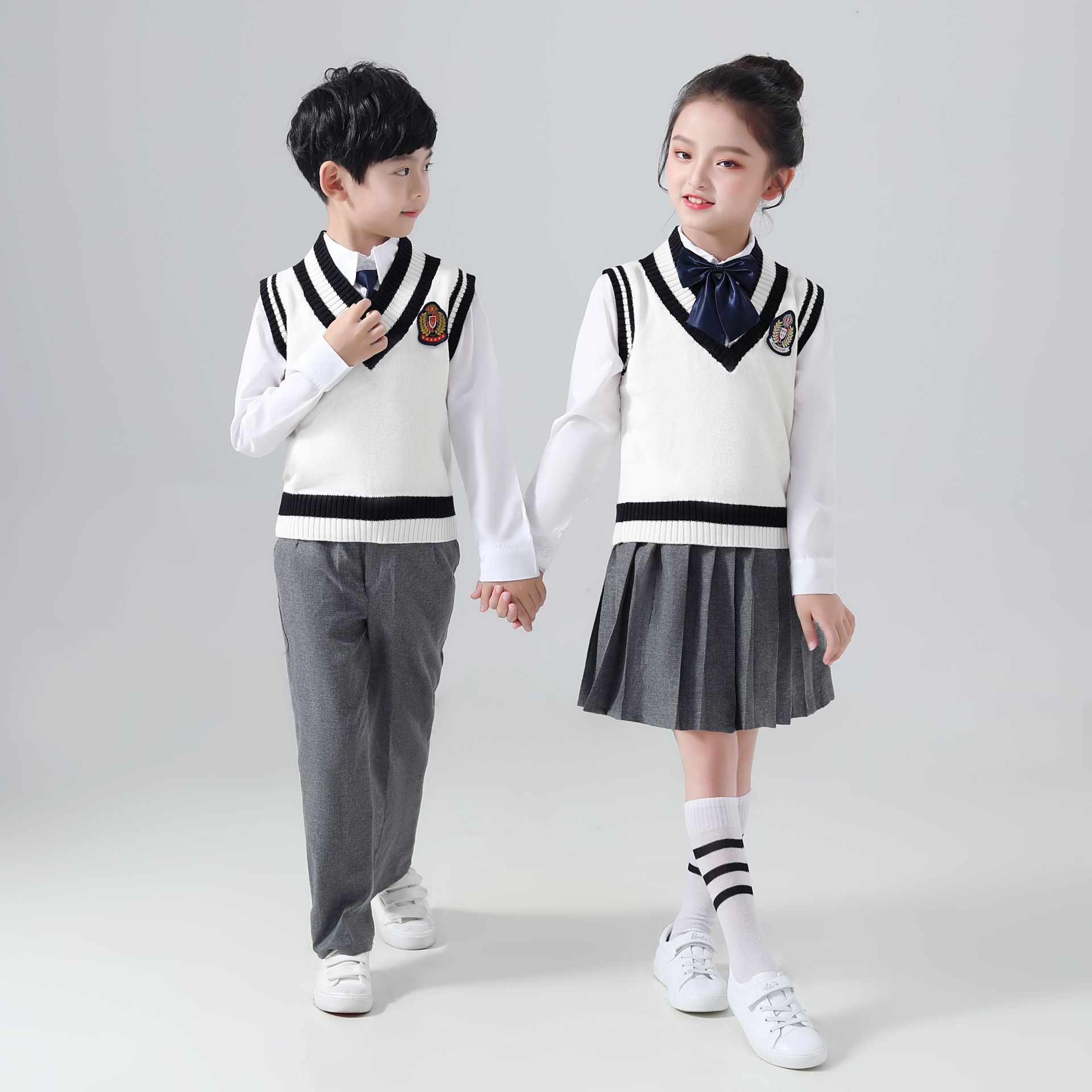 儿童演出服中小学生英伦学院风幼儿园园服合唱服朗诵舞蹈表演服装