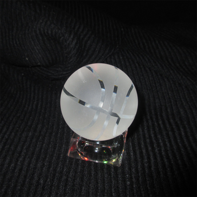 厂家供应精品水晶喷砂篮球定制刻字批发零售