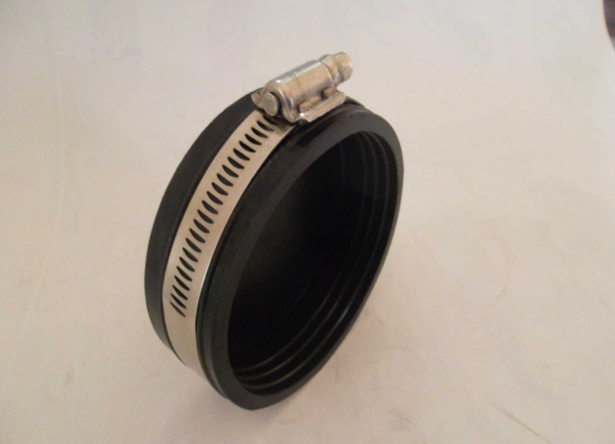 厂家直销黑色橡胶同径喉箍 优质橡胶管帽 不锈钢外变径式橡胶卡箍