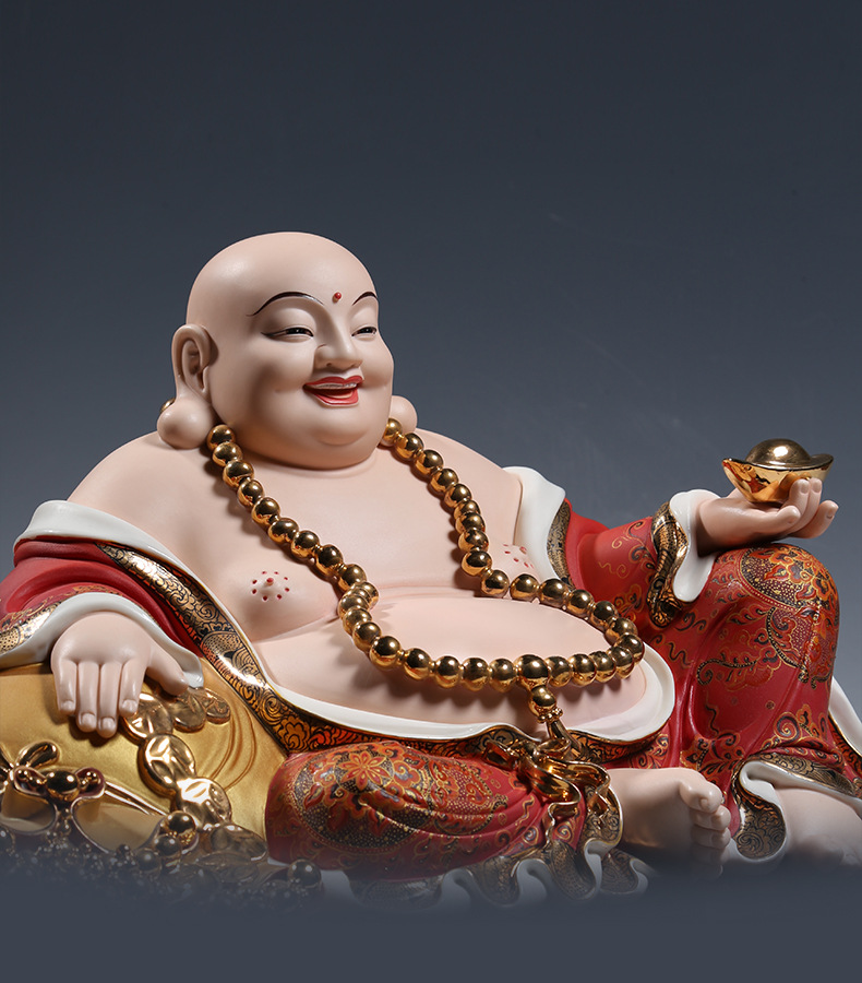 【上美】16吋八方来财弥勒笑佛大号招财笑佛开业商务居家礼品摆件