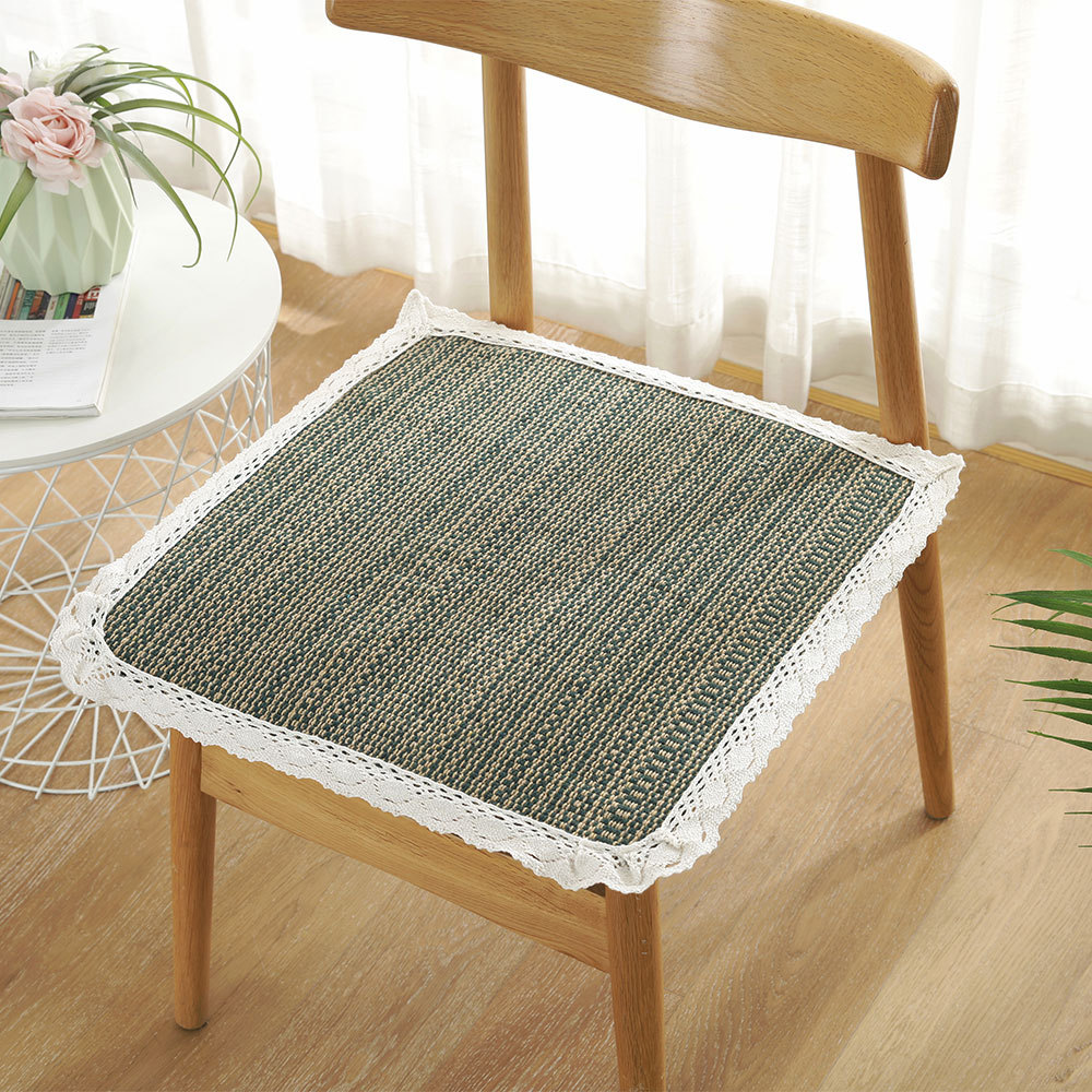 棉线编织花边坐垫椅子垫 现代简约餐椅垫学生办公室椅垫厂家批发
