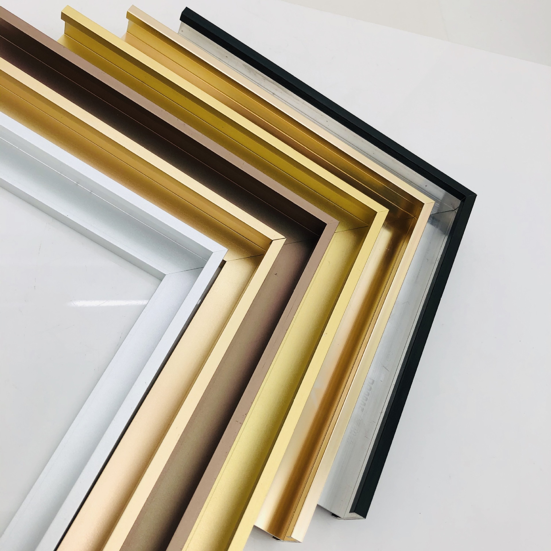 铝合金相框 画框线条型材窄边批发装饰画广告海报创意挂墙证书框-阿里