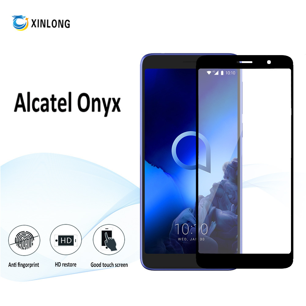 适用alcatel onyx 全屏丝印钢化膜 弧度 护眼 iphonese2 x 一体胶