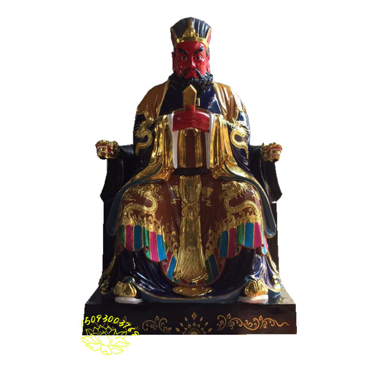 河南酆都大帝神像 阎王爷 十殿阎王雕塑摆件 小鬼判官佛像图片