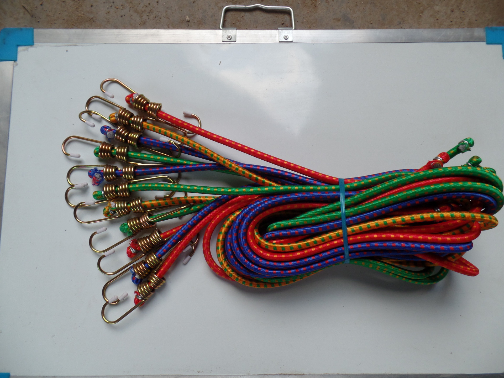 厂家供应10mm电镀钩行李绳 山地车弹力绳行李绳 行李箱固定绳