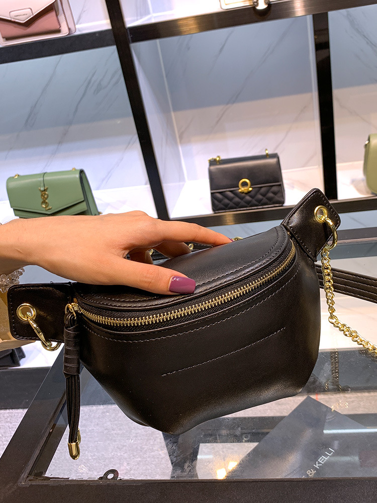 包包小ck腰包褶皱女包新款2020时尚链条包潮流ins单肩斜挎包代发