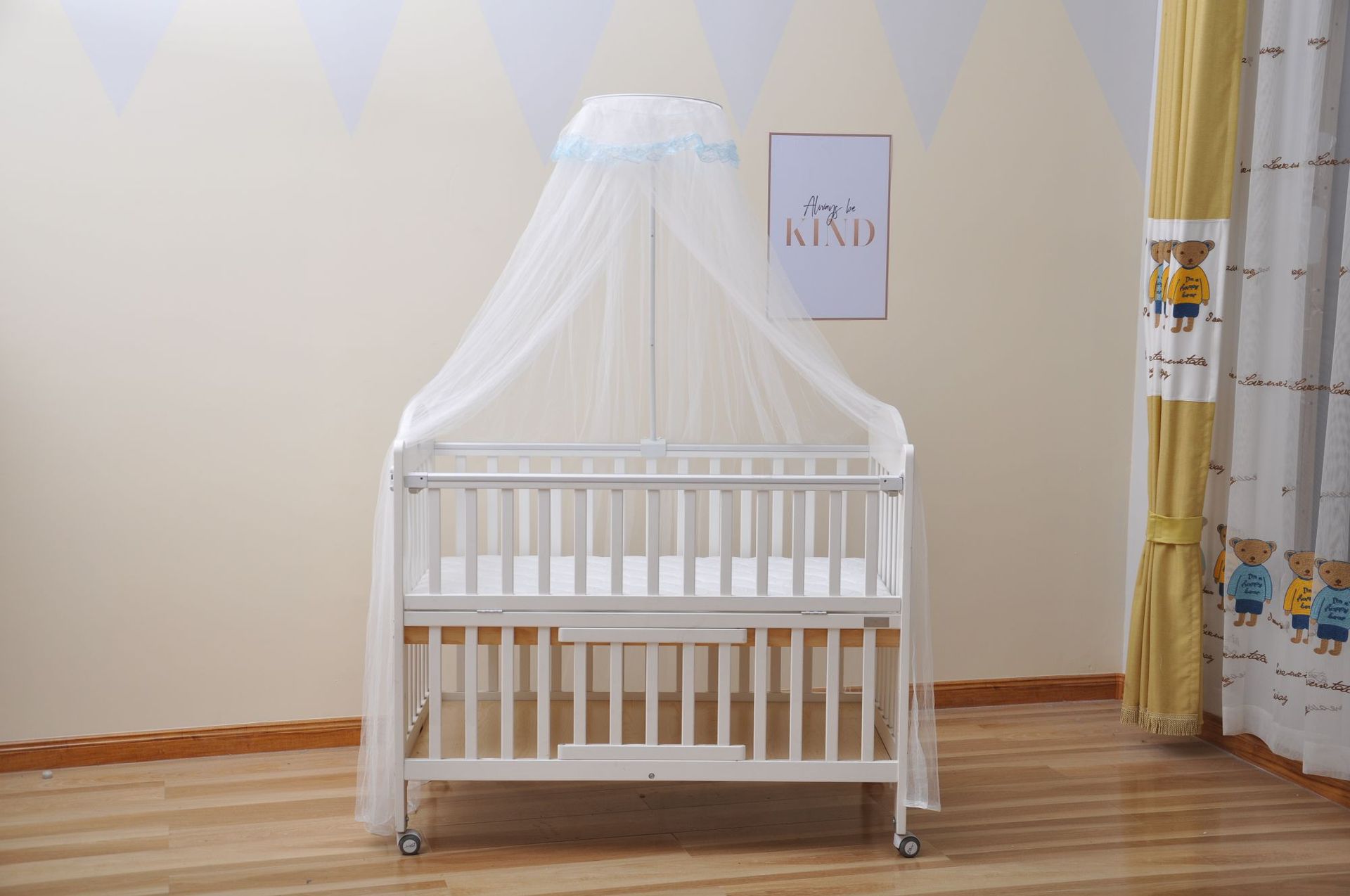 厂家可贴牌婴儿床蚊帐儿童宝宝蚊帐夹式带支架宫廷圆顶可折叠蚊帐