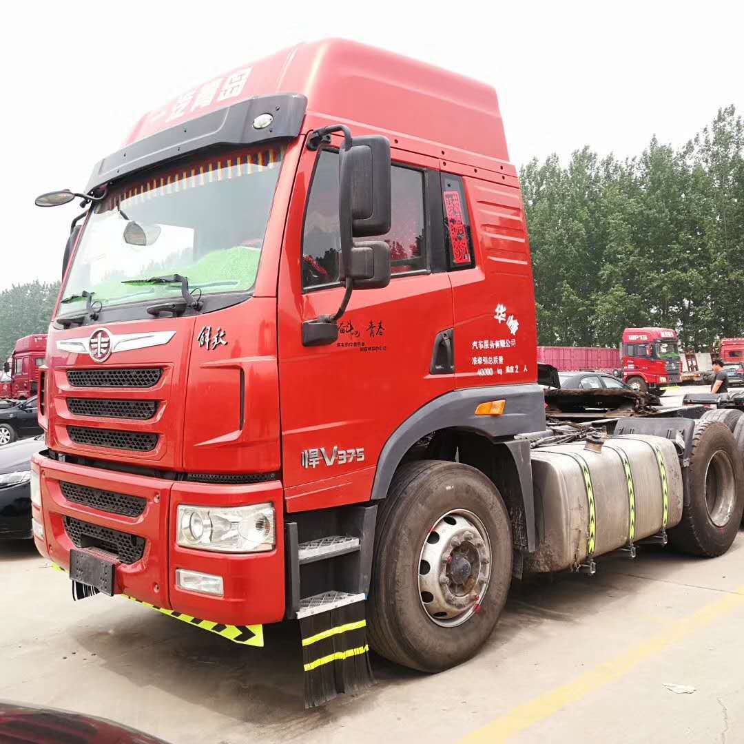 17年国五二手解放新悍威牵引车头双驱轻体430马力 潍柴可提档分期