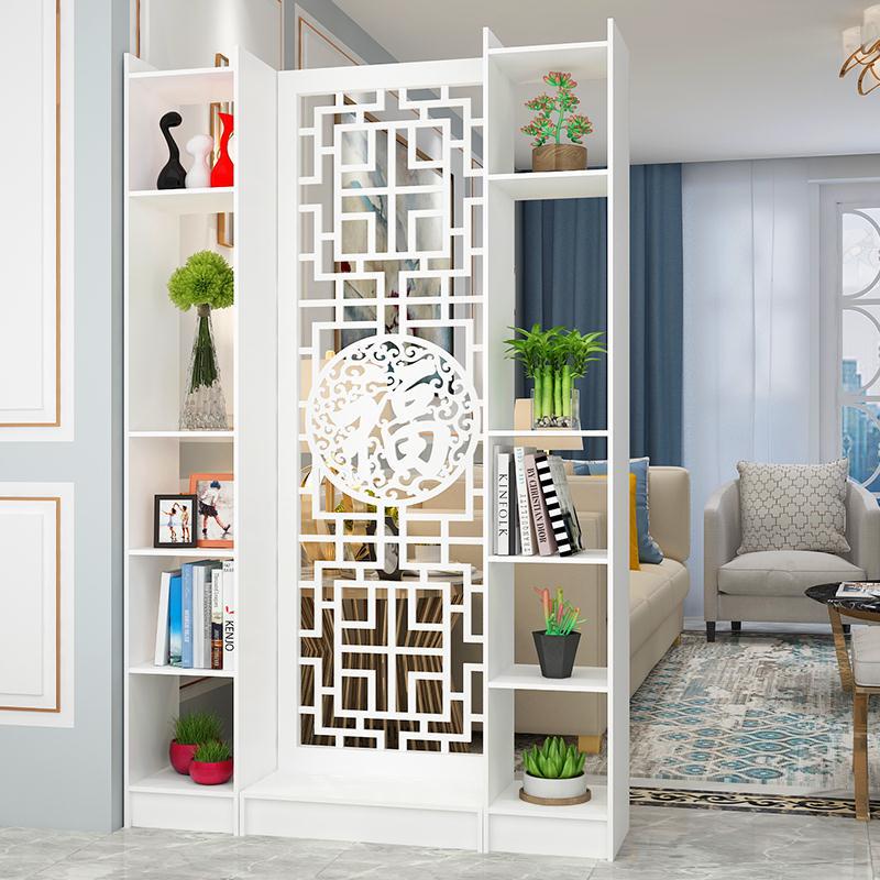 现代中式简约家具时尚屏风隔断客厅卧室餐厅镂空花座屏玄关隔断柜