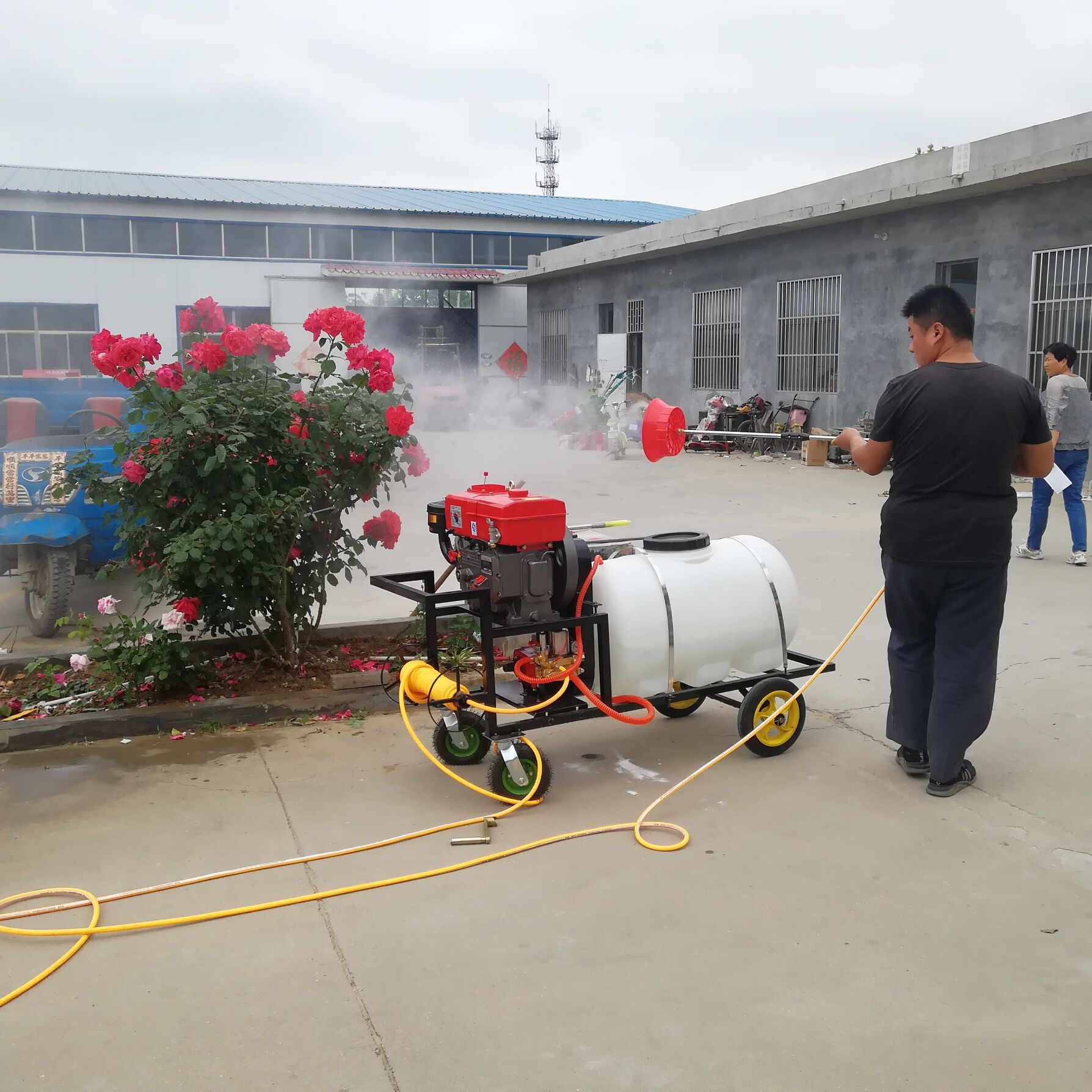 高射程打药机 大容量大棚拉管式喷药机 水稻田果园树木打药机