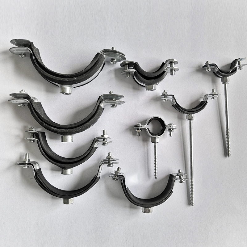 ppr金属管卡镀锌金属给水20 25 32 40 50 63 75-200 pvc包胶管卡